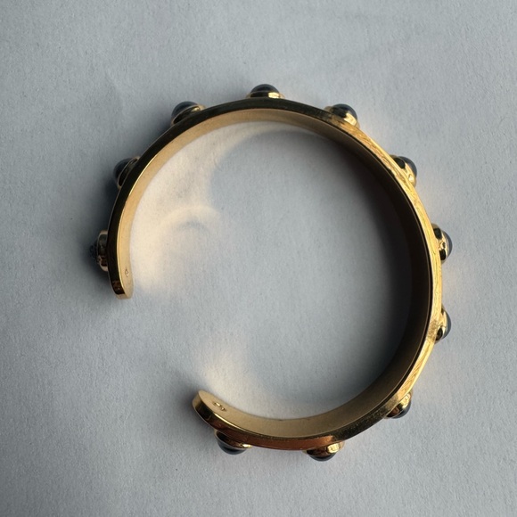 Kate Spade Jet Gold Bangle Bracelet Cuff signed - Picture 4 of 5